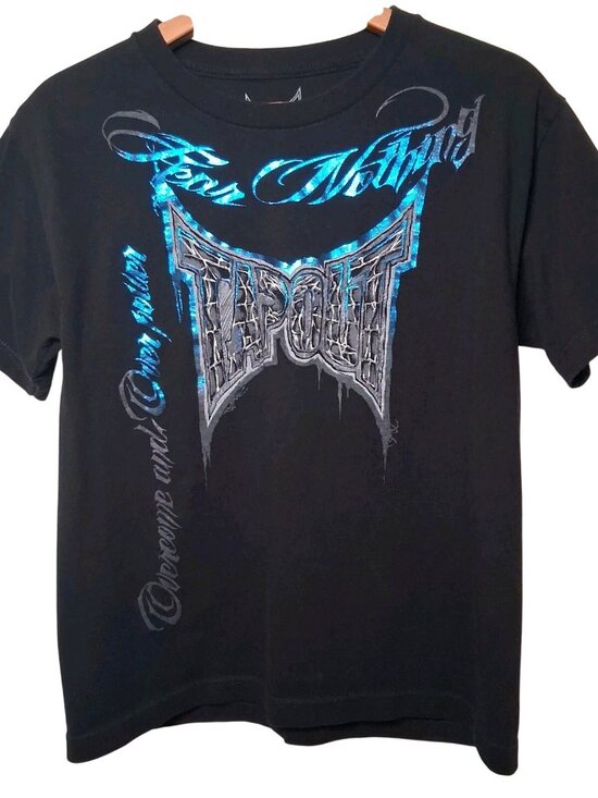 Tapout Other - Vintage Y2K Tapout T Shirt Youth L 14/16 Overcome And Over Power Graphic MMA